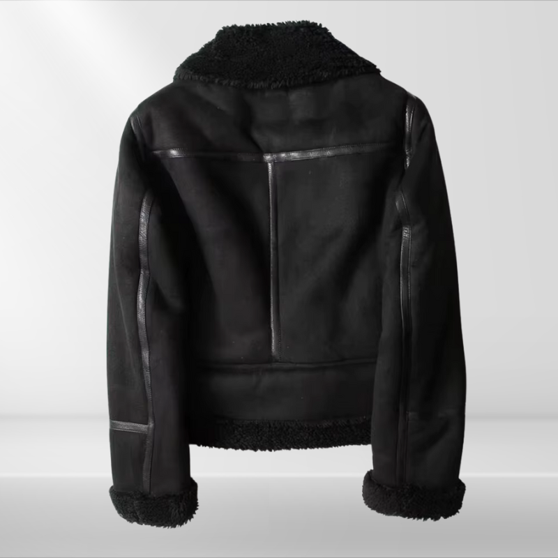 Women's Sherpa Fleece Bomber Jacket with Zip – Amira