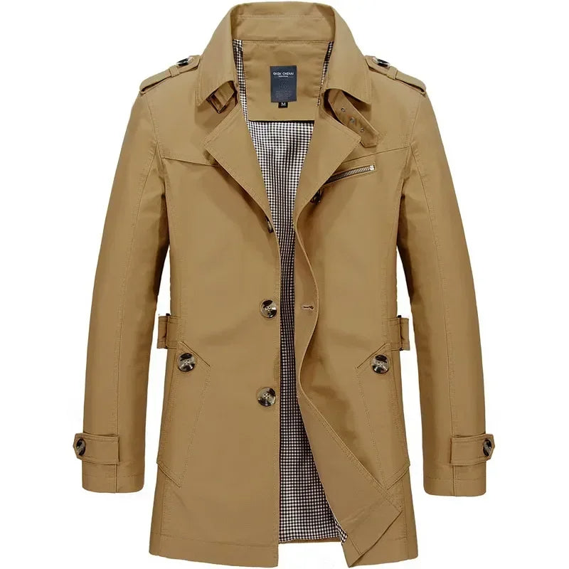 Classic Business Windbreaker Jacket for Men