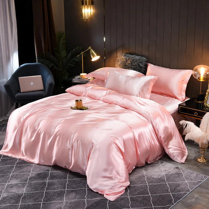 Silky Satin Bedding Set Indulge in Luxurious Comfort