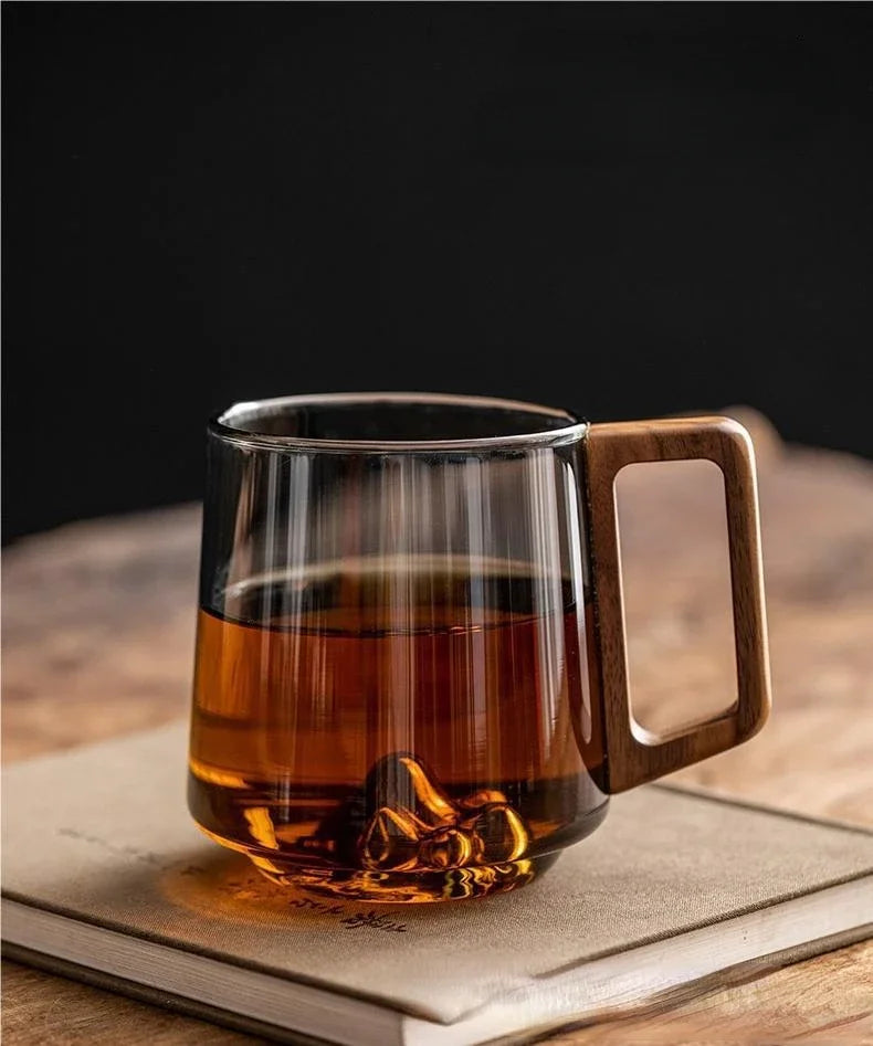 Wooden Handle Modern Mug Minimalist Home Drinkware