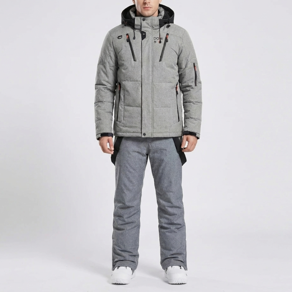 Hooded Jacket And Pants Ski Set