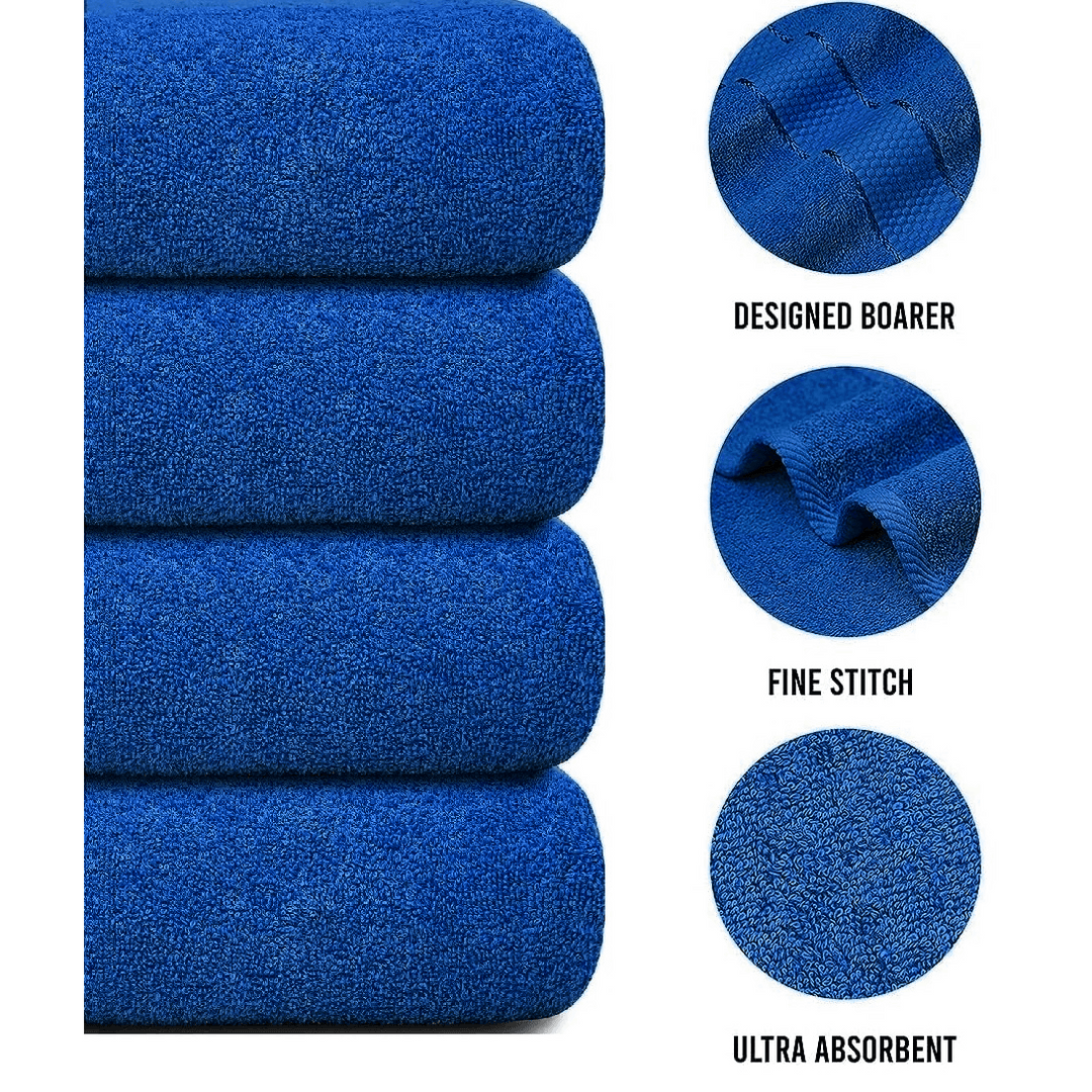 4-Piece Jumbo Bath Towel Set - Quick Dry Bathroom Towels