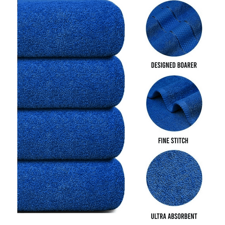 4-Piece Jumbo Bath Towel Set - Quick Dry Bathroom Towels