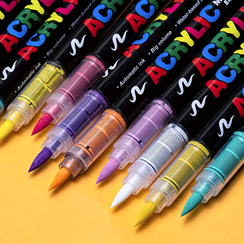 72 Acrylic Paint Pens in 72 Colours – Perfect for Creative Painting on Various Surfaces