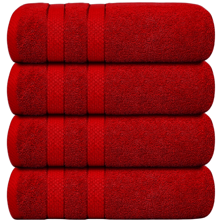 4-Piece Jumbo Bath Towel Set - Quick Dry Bathroom Towels