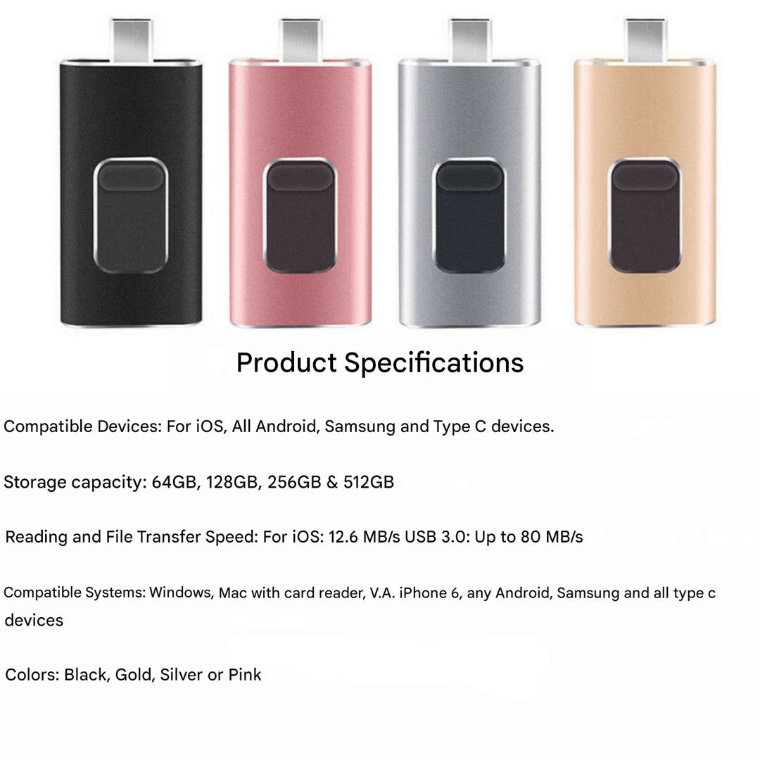 4-in-1 Flash Drive for Any Device - DataFlex