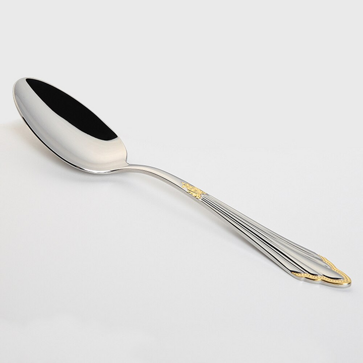24- or 48-Piece Gold-Finish Stainless Steel Cutlery Set – GlowCut