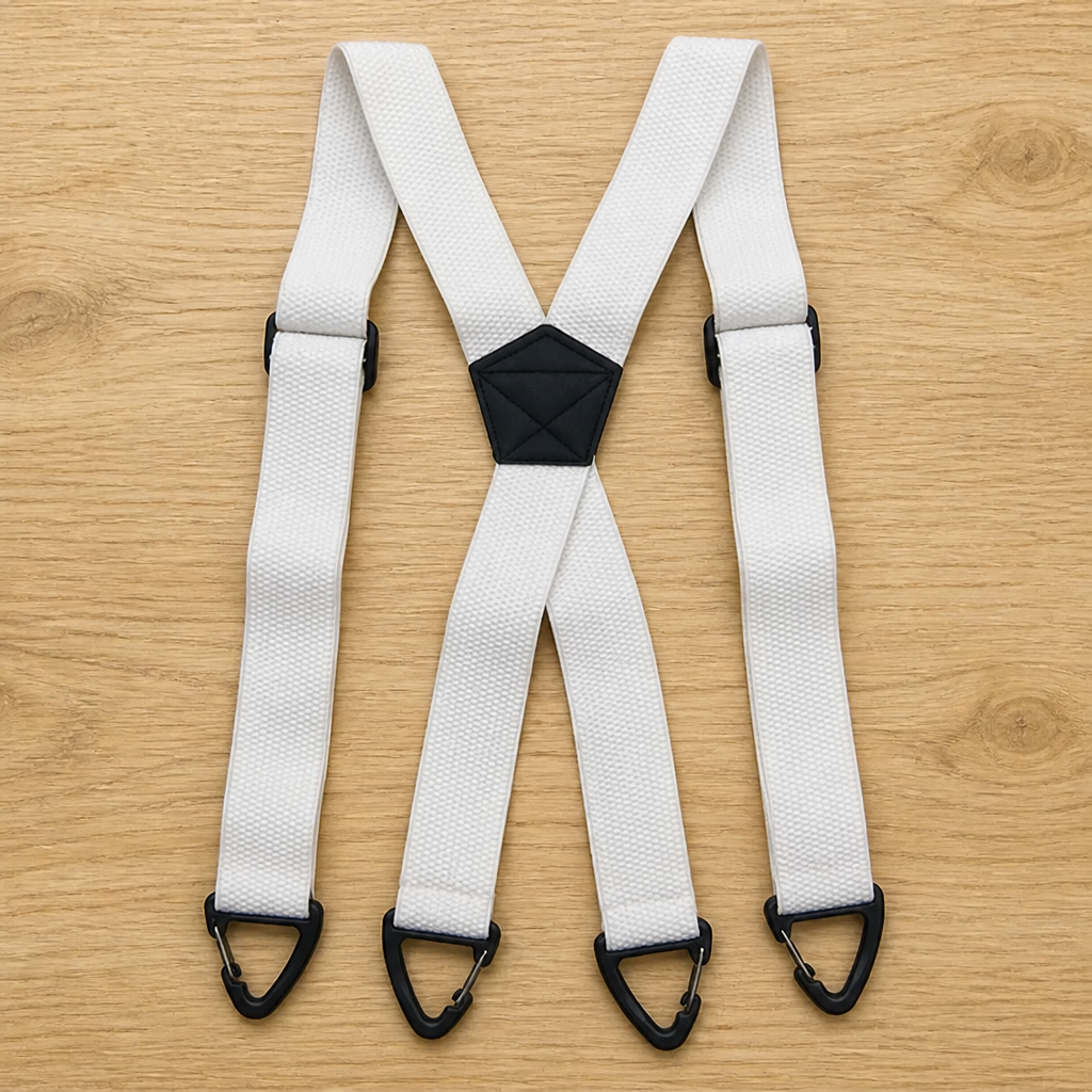 Men's Elastic Suspenders, 1.5 Inch Wide with Metal Clips, X or Y Back