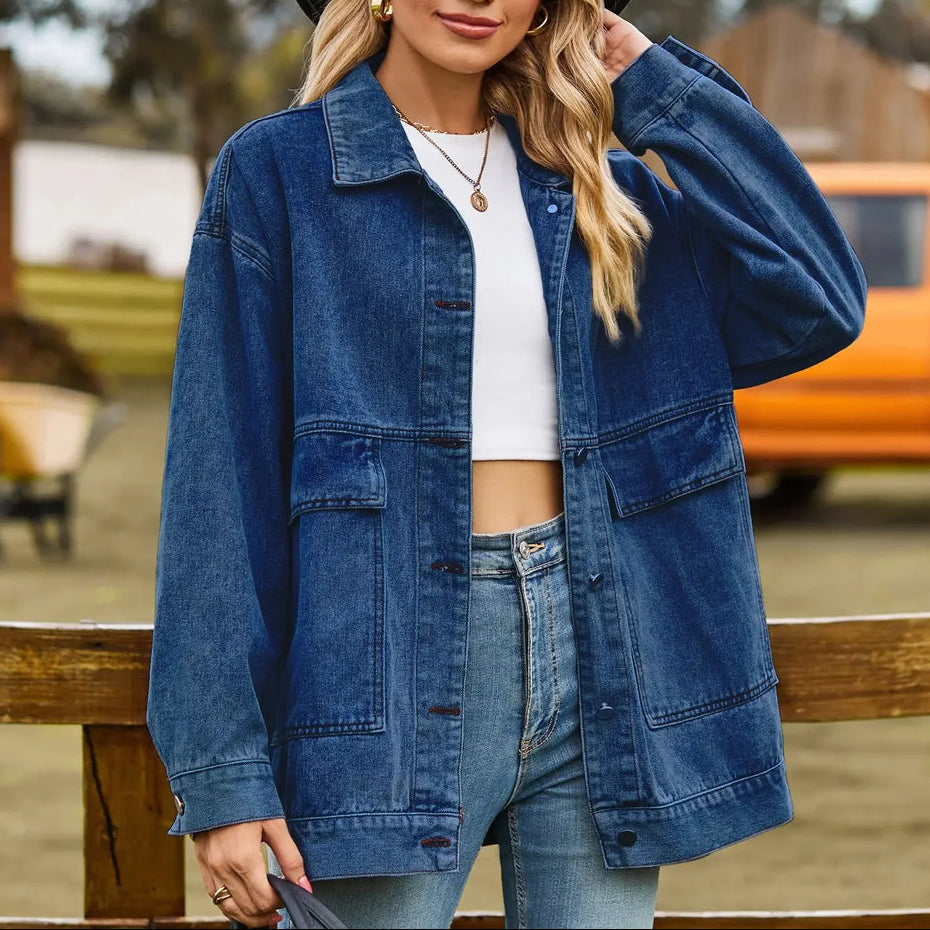 Classic Vintage Denim Jacket for Women