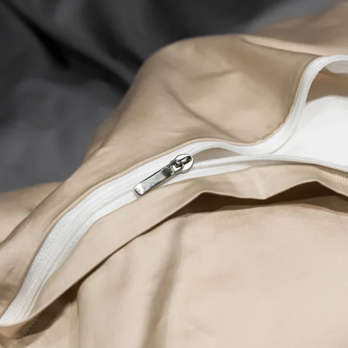 Embroidered Cotton Satin Bedding Set - Luxora