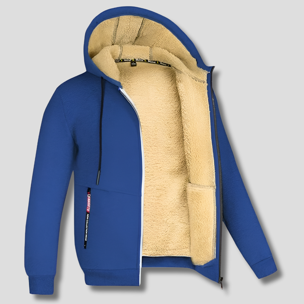 Fleece Pullover with Fur Lining for Men