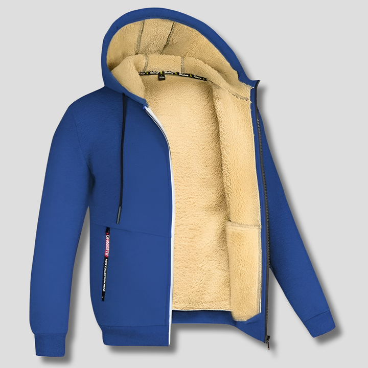 Fleece Pullover with Fur Lining for Men