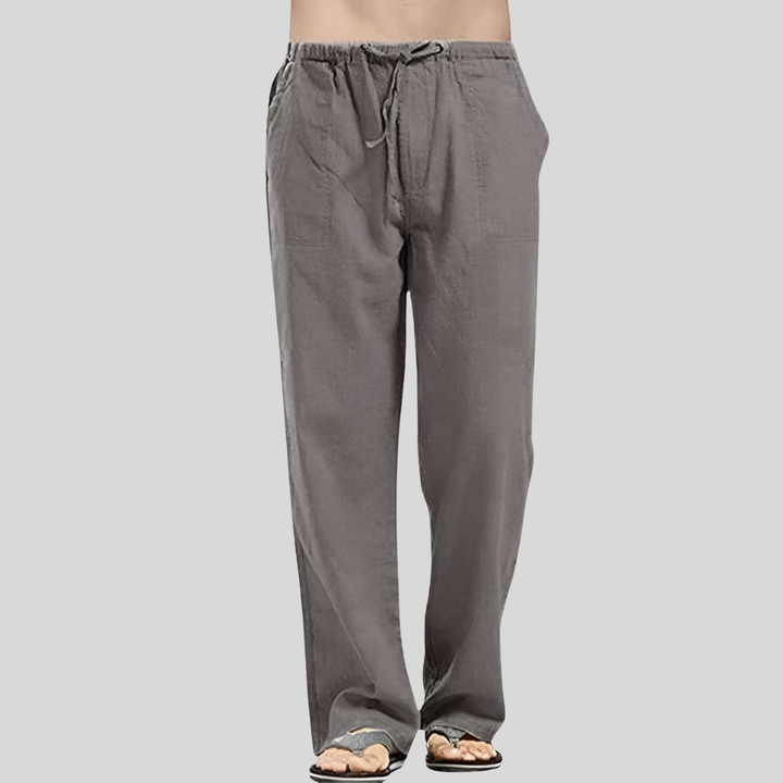 Breathable Linen Men's Pants with Oversized Fit
