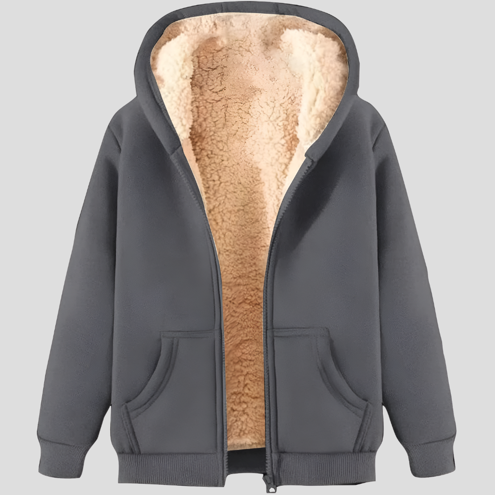 Warmth Fleece-Lined Winter Hoodie Jacket for Men