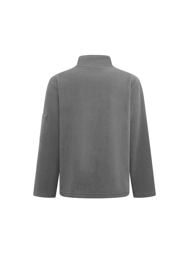 Men's Fleece Jacket with Stand-Up Collar, Windproof and with Stretch Fit