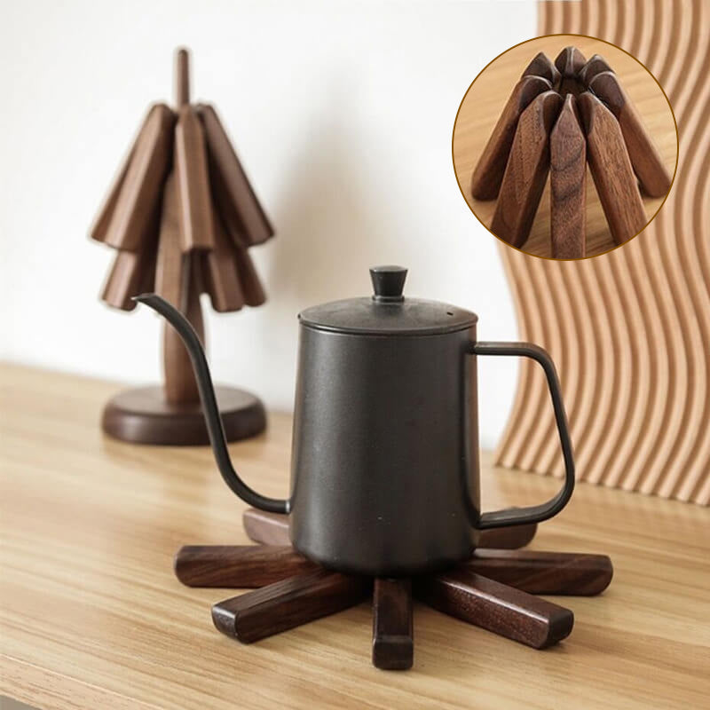 Black Walnut Wood Table Mat – Handcrafted, Heat-Resistant Coaster