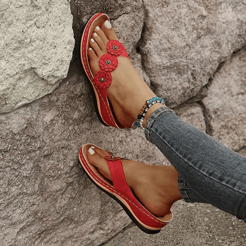 Orthopaedic Women's Sandals with Flower Detail – Melina