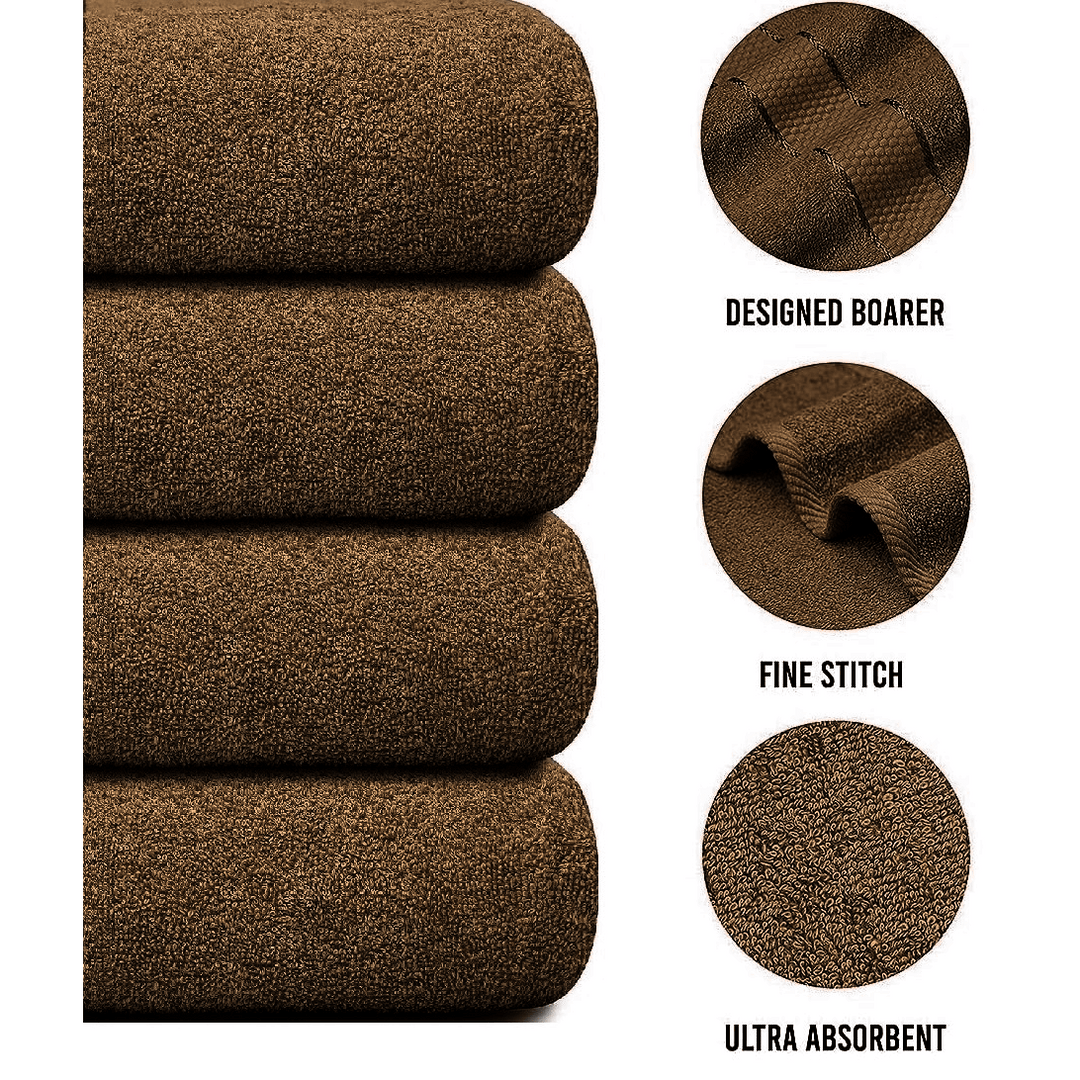 4-Piece Jumbo Bath Towel Set - Quick Dry Bathroom Towels