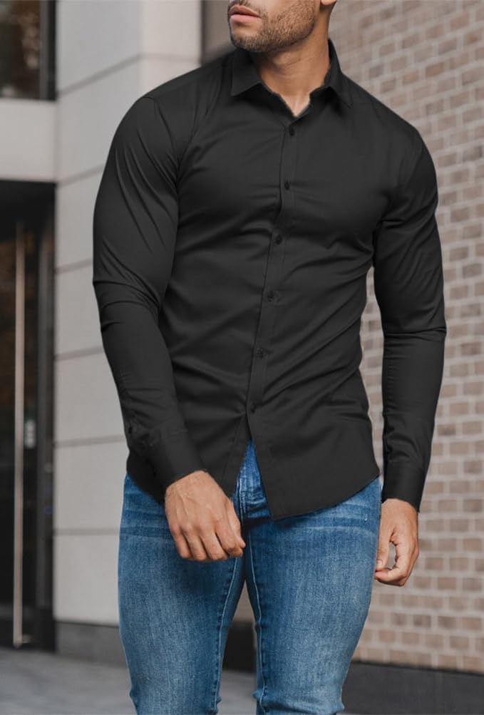 Men's Slim-Fit Wrinkle-Free Shirt for Spring 2026 – David