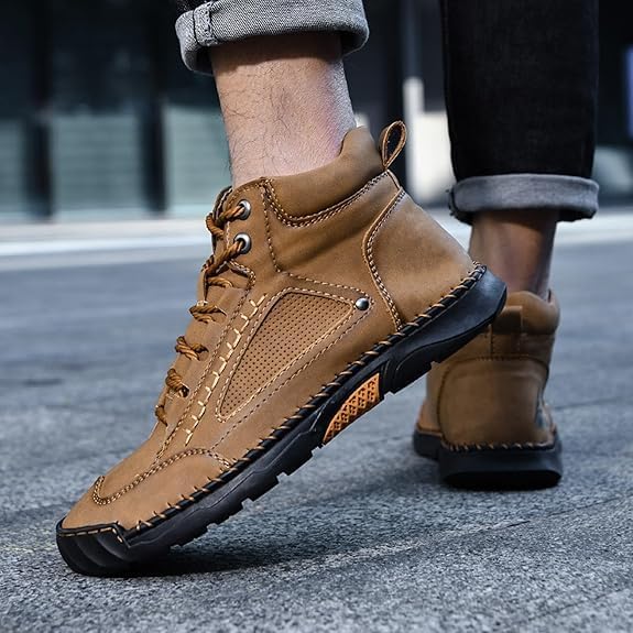 Handmade Waterproof Orthopaedic Boots for Men – Arch Support and Non-Slip Soles – Renvar