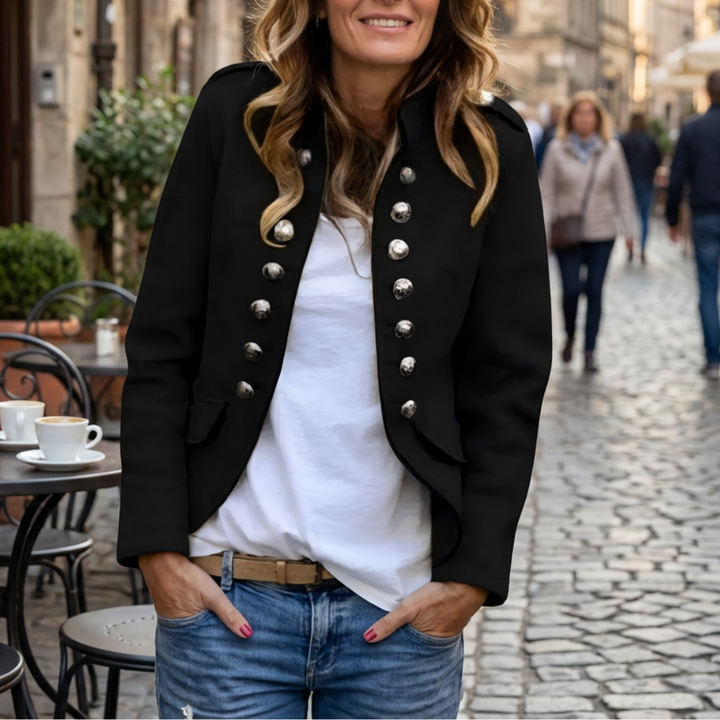 Double Breasted Wool-like Jacket for Women