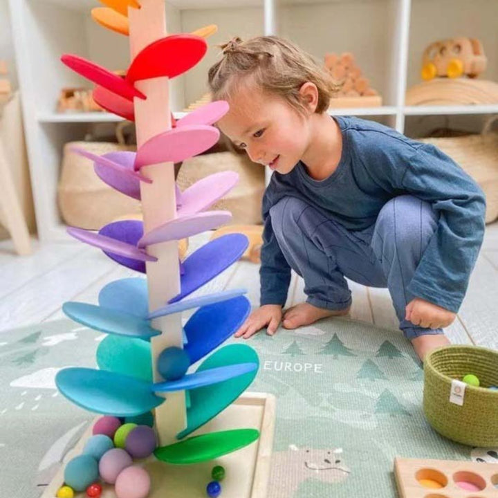 Interactive Rainbow Marble Tower - Luca