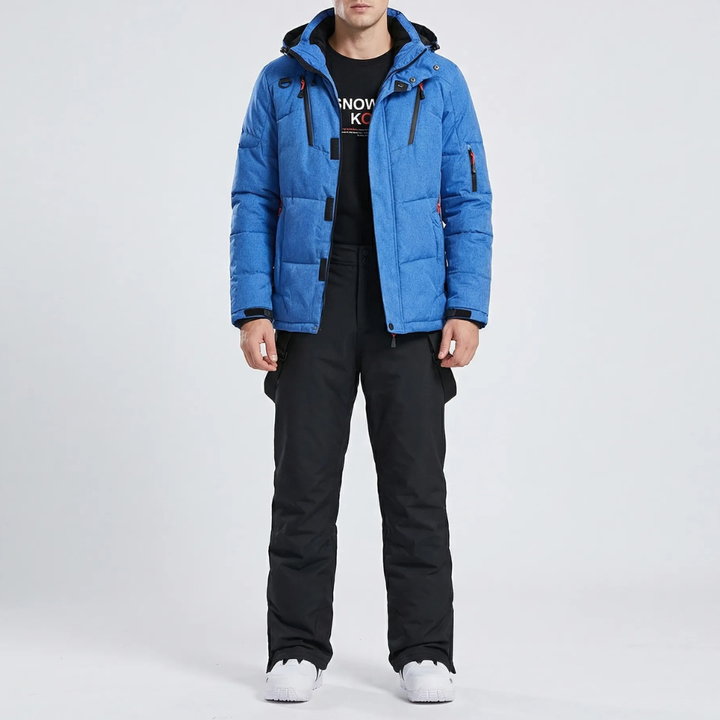 Hooded Jacket And Pants Ski Set