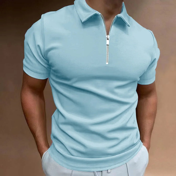 Modern Sophistication - Zip Collar Polo for Men