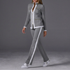 Zip-Front Jacket And Pants Set