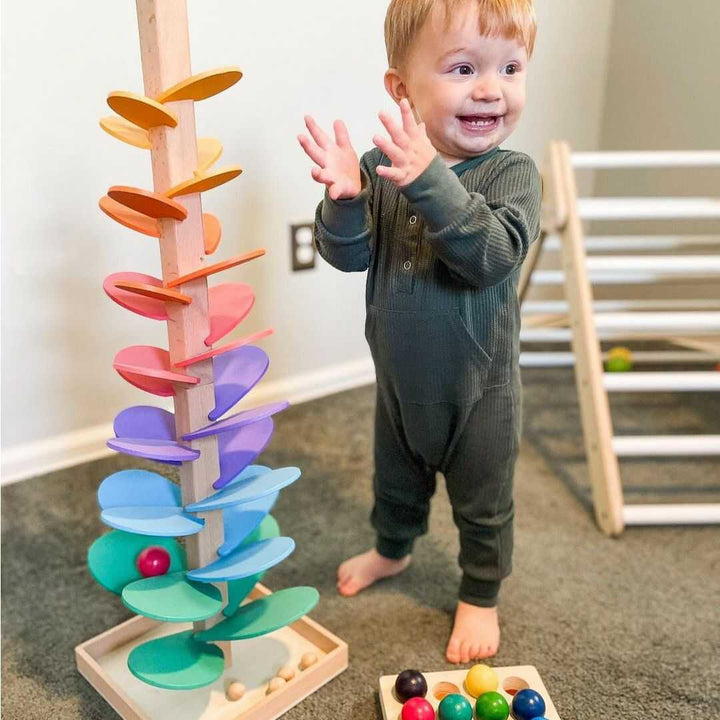 Interactive Rainbow Marble Tower - Luca
