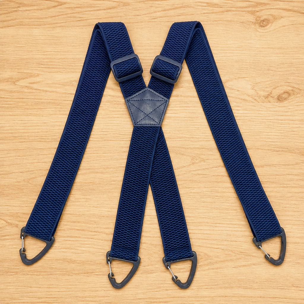 Men's Elastic Suspenders, 1.5 Inch Wide with Metal Clips, X or Y Back