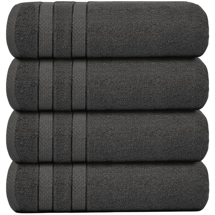 4-Piece Jumbo Bath Towel Set - Quick Dry Bathroom Towels
