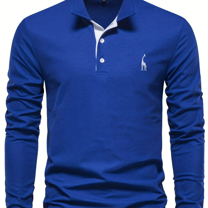 Comfortable Men's Long-Sleeved Polo Shirt