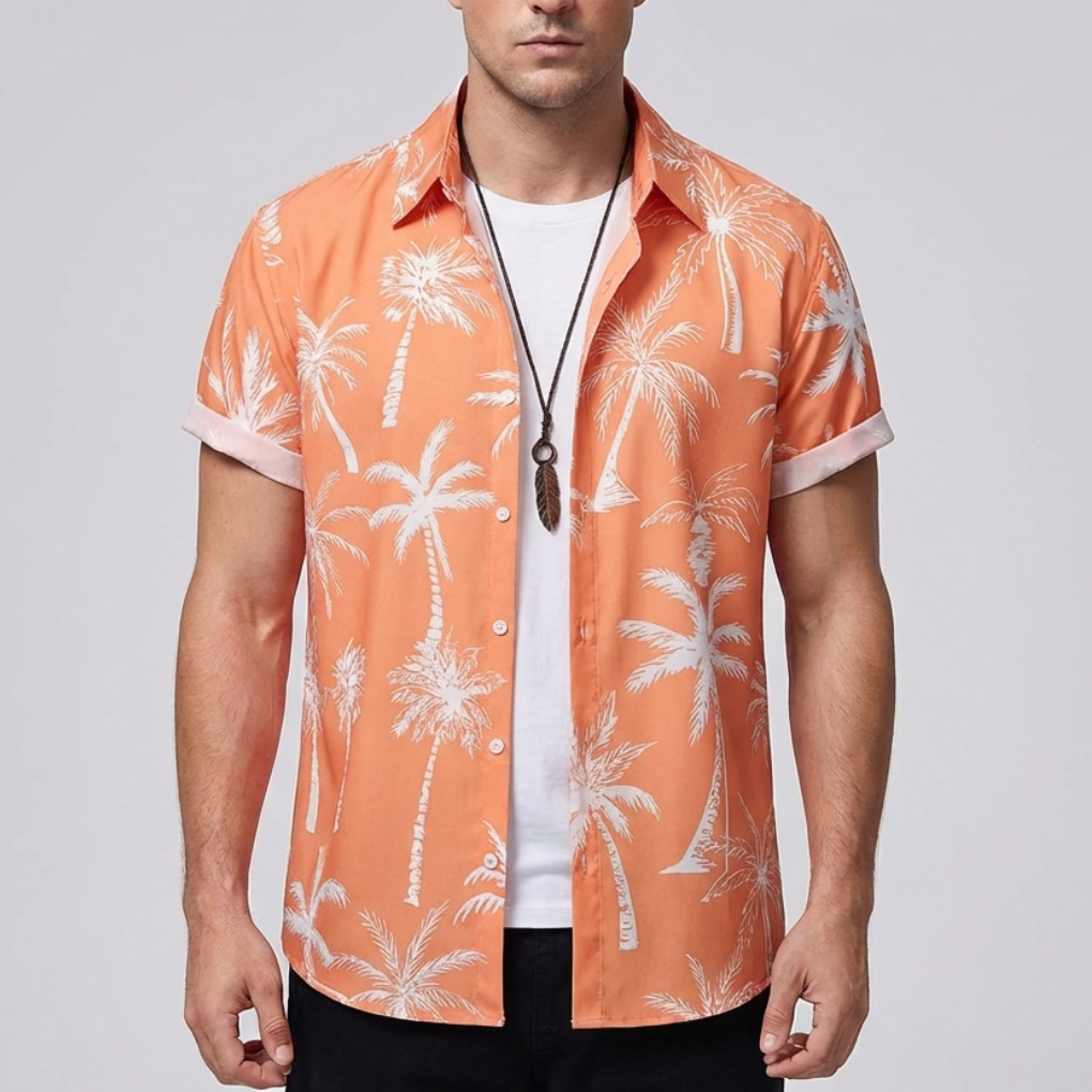 3D Flower Print Hawaiian Shirt for Men