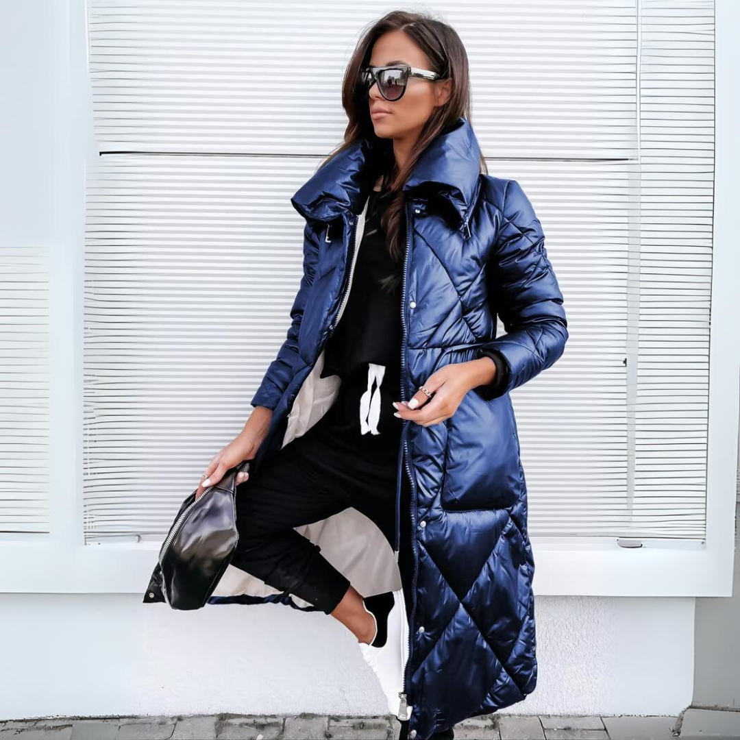Elora women's long down-filled winter jacket - windproof & water-repellent