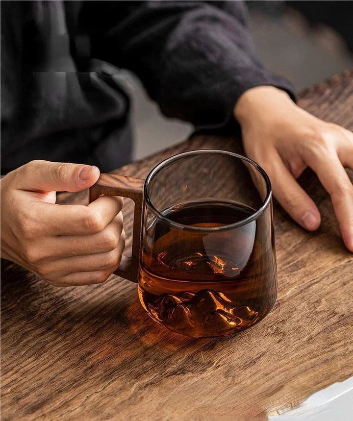 Wooden Handle Modern Mug Minimalist Home Drinkware