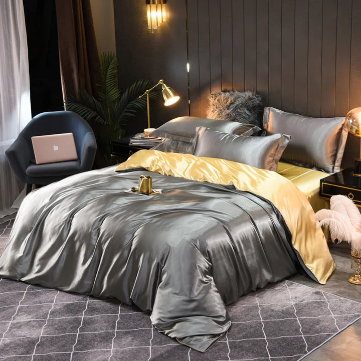 Silky Satin Bedding Set Indulge in Luxurious Comfort