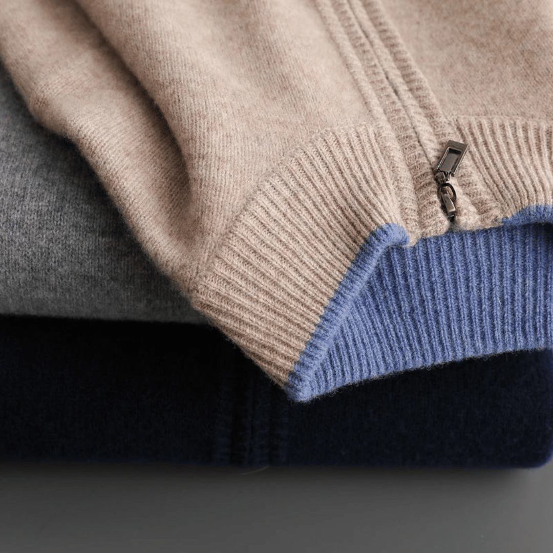 Men's Cashmere Zip Jacket – Laurent