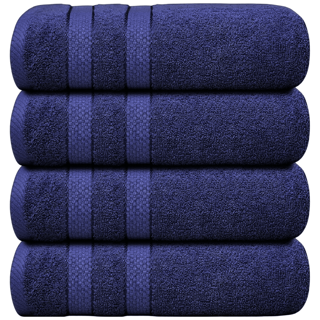 4-Piece Jumbo Bath Towel Set - Quick Dry Bathroom Towels