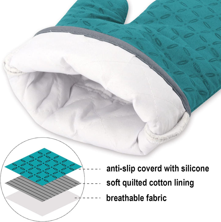 6-Piece Heat-Resistant Oven Glove and Pot Holder Set
