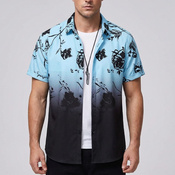 3D Flower Print Hawaiian Shirt for Men