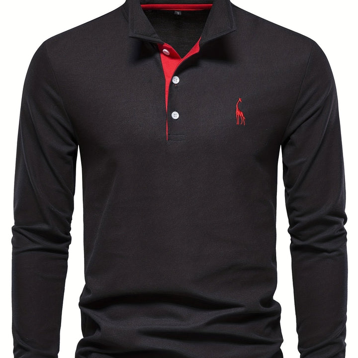 Comfortable Men's Long-Sleeved Polo Shirt