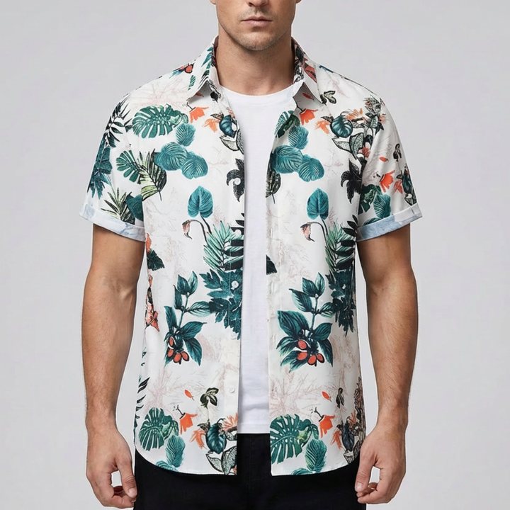3D Flower Print Hawaiian Shirt for Men