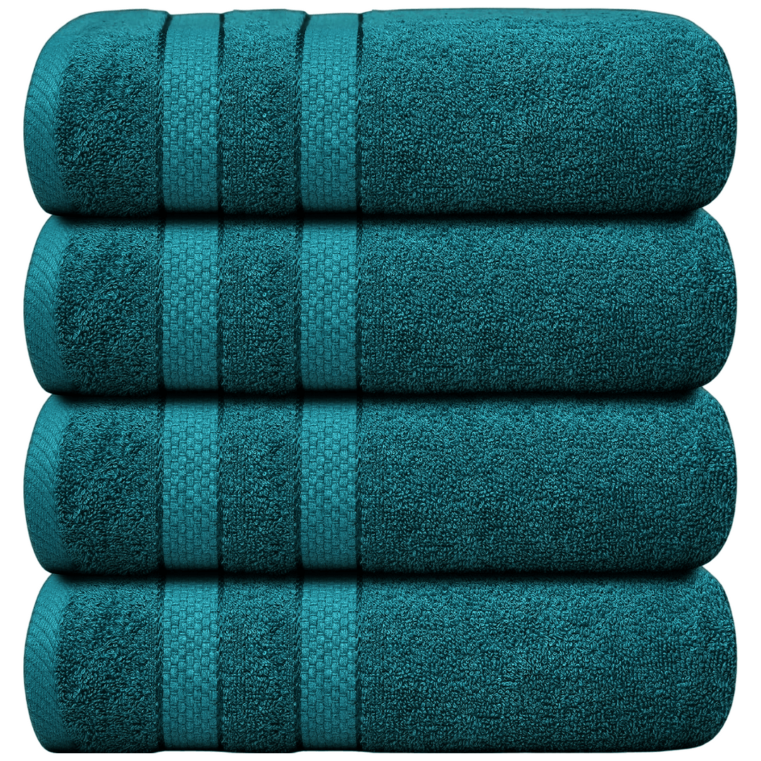 4-Piece Jumbo Bath Towel Set - Quick Dry Bathroom Towels