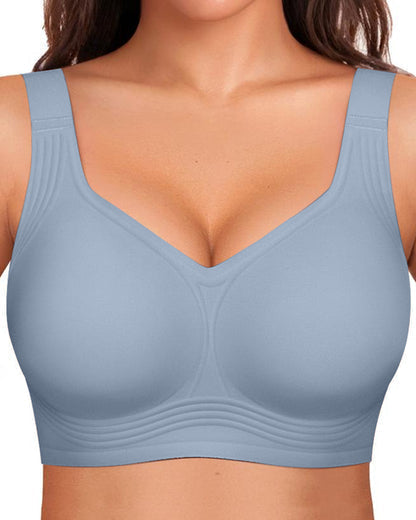 Comfortable Wire-Free Full-Coverage Jelly Bra with Smoothing Fit
