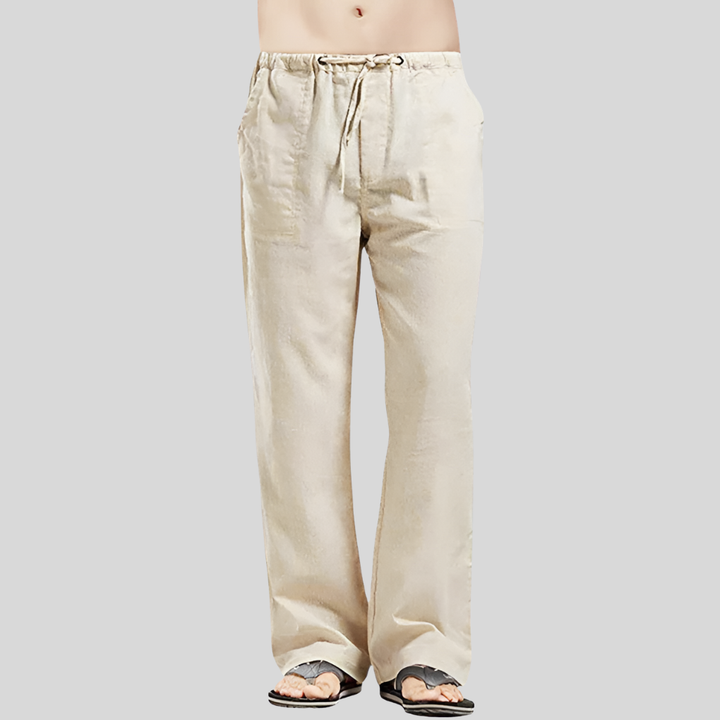 Breathable Linen Men's Pants with Oversized Fit