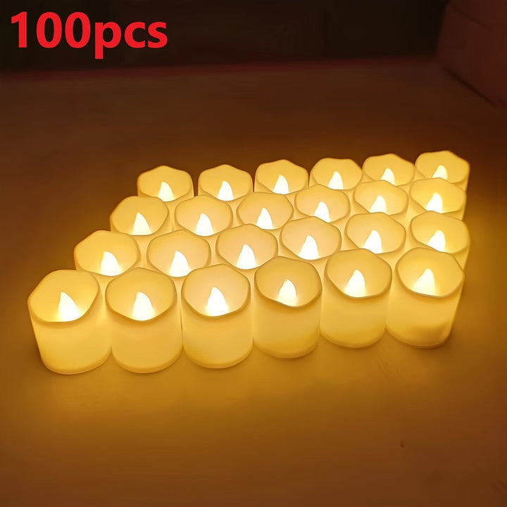 Battery-Operated Flameless LED Candles – 24–96 Pieces