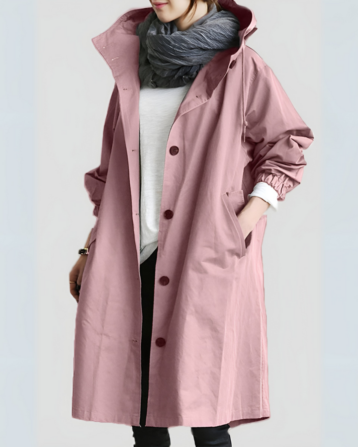 Classic Hooded Trench Coat for Women