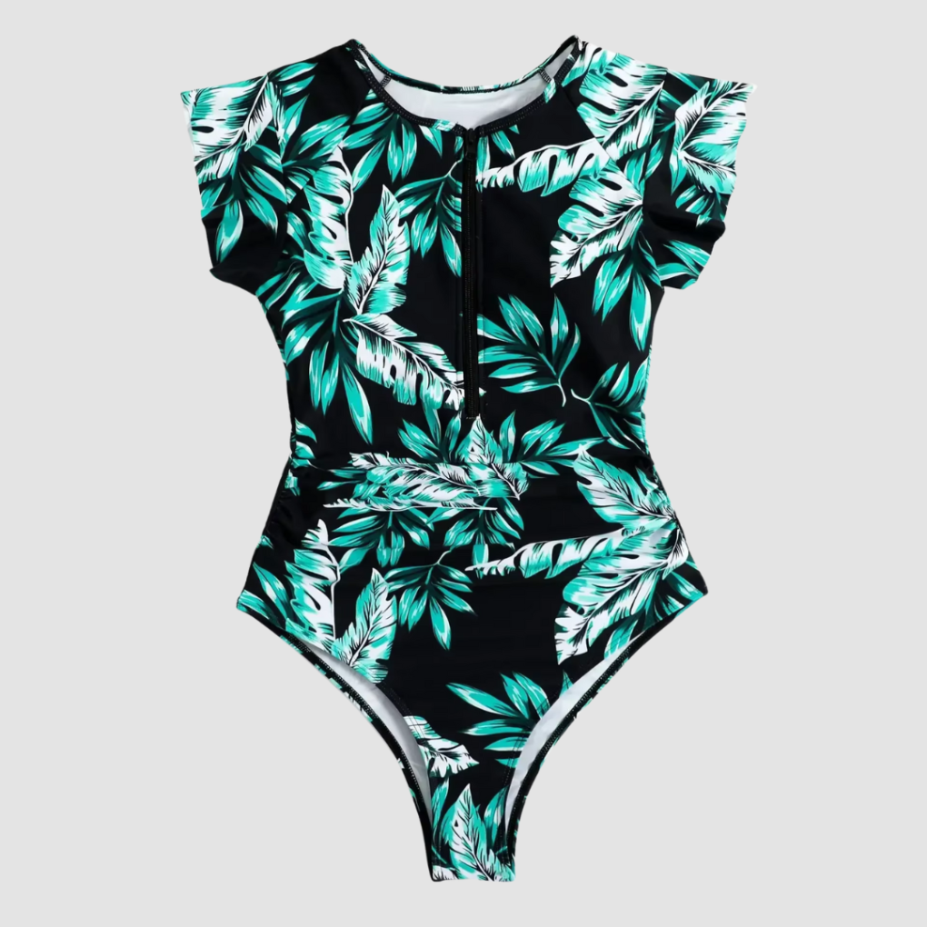 Zipper One-Piece Swimsuit for Women