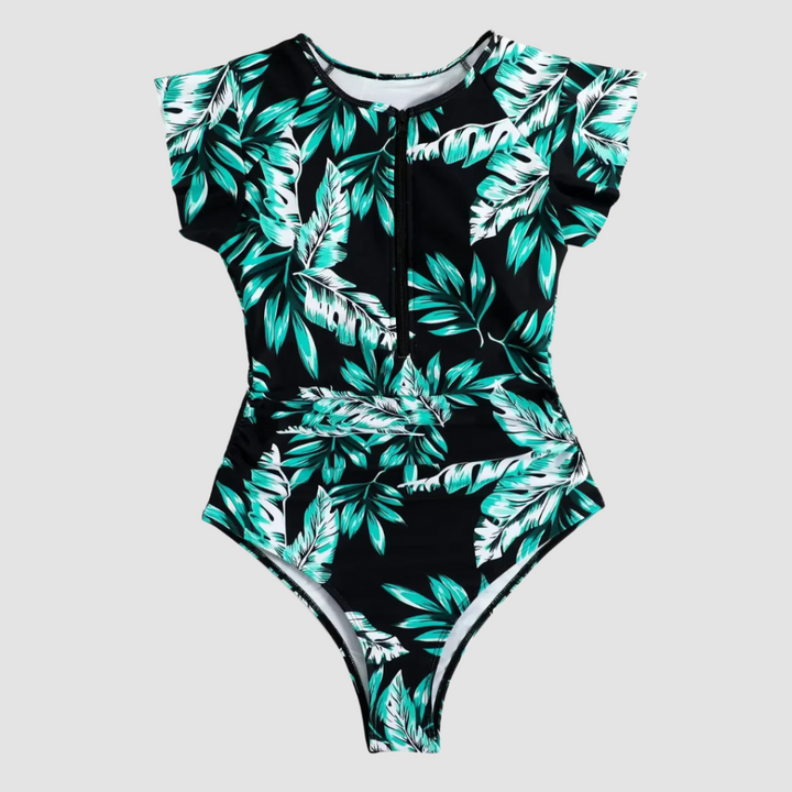 Zipper One-Piece Swimsuit for Women